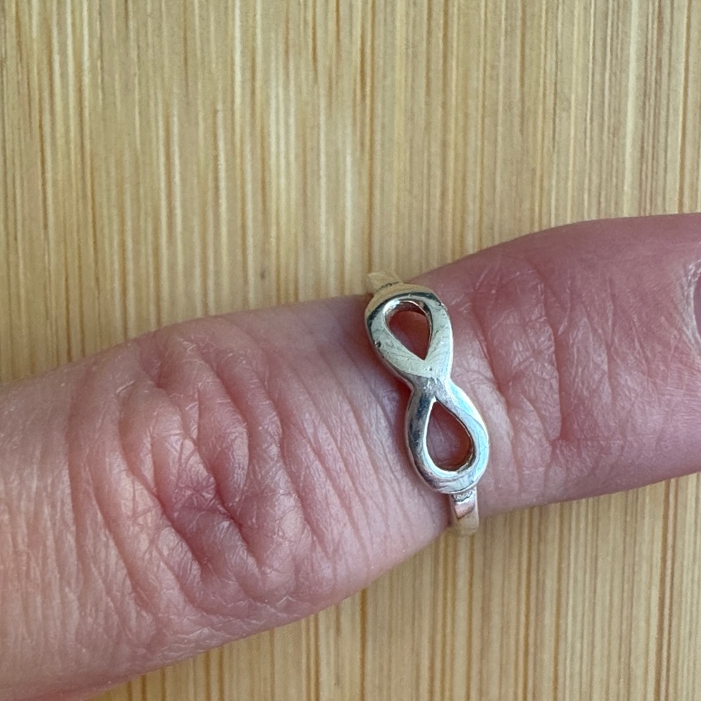 Super Tiny Silver Infinity-Knot Knuckle Ring - image 3